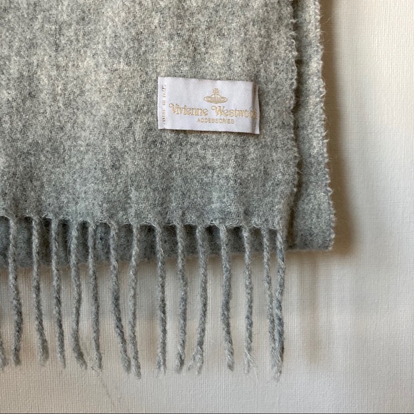 Vivienne Westwood Grey Wool Scarf - Picture 6 of 7